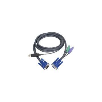 ATEN Intelligent KVM Cable 2L-5502UP - Tastatur- / Video- / Maus- (KVM-) Kabel - USB, HD-15 (M) bis PS/2, 6-polig, HD-15 - 1.8 m