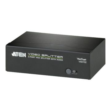 ATEN VanCryst VS0102 - Video-/Audio-Splitter - 2 x VGA + 2 x Audio - Desktop