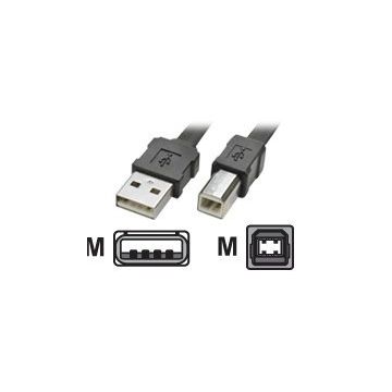 Roline USB Flat Cable - USB-Kabel - USB (M) bis USB Typ B, 4-polig (M) - 1.8 m - Schwarz