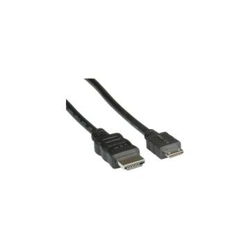VALUE - HDMI mit Ethernetkabel - mini HDMI (M) bis HDMI (M) - 80 cm - abgeschirmt - Schwarz
