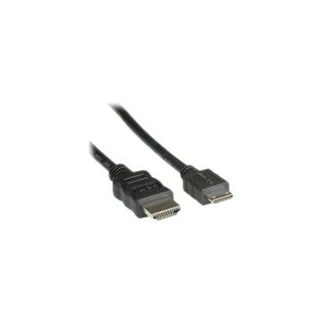Roline - HDMI mit Ethernetkabel - HDMI (M) bis mini HDMI (M) - 2 m - abgeschirmt - Schwarz