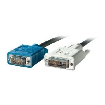 VALUE - Videokabel - HD-15 (M) bis DVI-A (M) - 2 m - Flügelschrauben - Schwarz