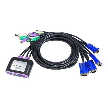 ATEN Petite CS-64A - KVM-/Audio-Switch - PS/2 - 4 x KVM/Audio - 1 lokaler Benutzer - Desktop