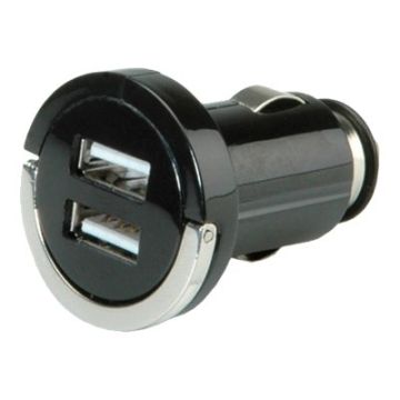 Value USB Charger - Netzteil - Pkw - 10 Watt - 2.1 A - 2 Ausgabeanschlussstellen ( USB (power only) )