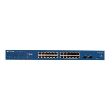 NETGEAR ProSAFE GS724T 24-Port Gigabit Smart Managed Switch - Switch - L3 Lite - verwaltet - 24 x 10/100/1000 + 2 x Gigabit SFP - Desktop, an Rack montierbar