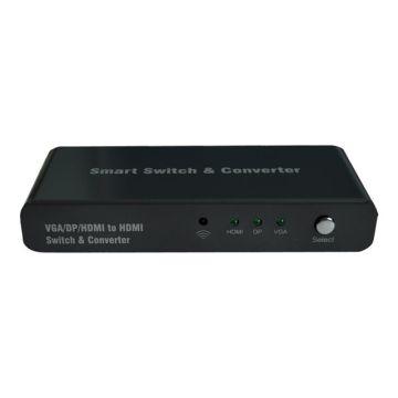 Roline - Videokonverter - HDMI - HDMI, DisplayPort, VGA - Schwarz
