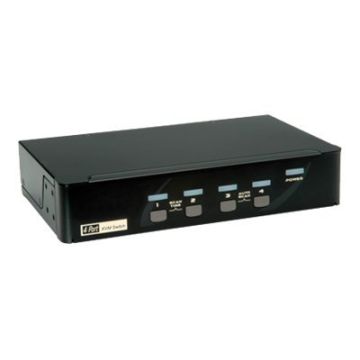 ROLINE KVM Switch - KVM-/Audio-/USB-Switch - USB - 4 x KVM/Audio/USB - 1 lokaler Benutzer - Desktop