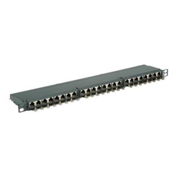 Roline - Patch Panel - RJ-45 - Schwarz, RAL 9005, RAL 9004 - 0.5U - 48.3 cm ( 19" )