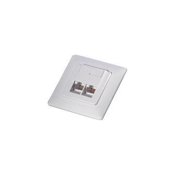 Roline Dose - Anschlussdose, Unterputz - RJ-45 X 2 - Elfenbein