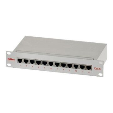 Roline - Patch Panel - RJ-45 X 12 - Hellgrau - 1U - 10"