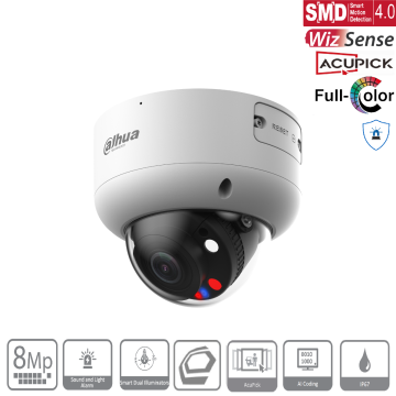 Dahua IPC-HDBW3849R1P-ZAS-PV-27135-S5 (2.7-13.5mm) Dome Kamera 4K