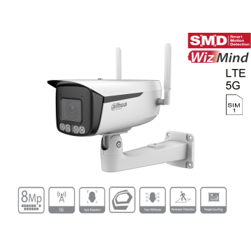 Dahua HFW5842DK1P-Z-5G-FM16-2712 (2,7-13,5 mm) 5G LTE Bullet Kamera 4K