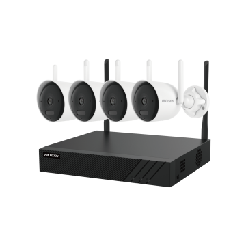 Hikvision DS-J142I/NK844WBH-1T Überwachungskameraset 4x Bullet WLAN KIT