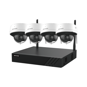 Hikvision DS-J142I/NK844WDH-1T Überwachungskameraset 4x Dome WLAN KIT