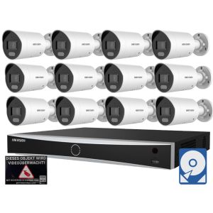 Hikvision M6 Videoüberwachungsset 16x Bullet Kamera 4MP + NVR 16 Kanal + 4 TB Festplatte