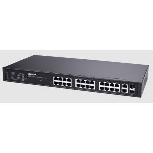 VIVOTEK AW-GEL-285A-380 PoE Switch, 24xGE PoE + 2xGE UTP + 2xGE SFP