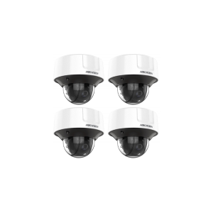 HIKVISION Kamera-Set 4x IP Dome Überwachungskamera DS-2CD3D26G2T-IZHSY(2.8-12mm)