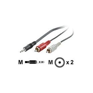 Roline - Audiokabel - stereo mini jack (M) bis RCA (M) - 1.5 m - abgeschirmt - Schwarz