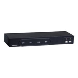 ROLINE Dual Head KVM Switch - KVM-/Audio-Switch - USB - 4 x KVM/Audio - 1 lokaler Benutzer - Desktop