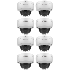 HIKVISION Kamera-Set 8x IP Dome Überwachungskamera DS-2CD3156G2-IS(2.8mm)(C)