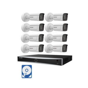 Hikvision Videoüberwachung-Set mit 8x 4MP IP Bullet Kameras und 8 Kanal AcuSense Netzwerkrekorder