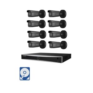 Hikvision Videoüberwachung-Set mit 8x 6MP IP Bullet Kameras und 8 Kanal PoE Netzwerkrekorder