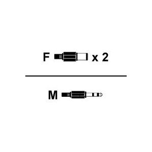 VALUE - Audio-Adapter - stereo mini jack (W) bis stereo mini jack (M) - Schwarz