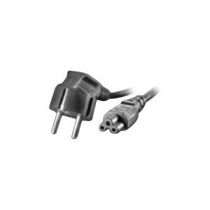VALUE - Stromkabel - CEE 7/7 (SCHUKO) (M) bis IEC 320 EN 60320 C5 (M) - Wechselstrom 250 V - 1.8 m - 90-Grad-Anschluss