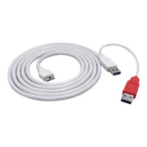 Roline USB 3.0 Y Cable - USB-Kabel - Micro-USB Type B (M) bis USB (M) - USB 3.0 - 1.8 m - weiß