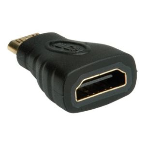 VALUE - HDMI-Adapter - mini HDMI (M) bis HDMI (W) - Schwarz