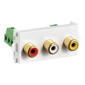 VALUE A/V Modules - Modulare Eingabe - RCA X 3 - weiß (Packung mit 20)