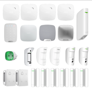 Ajax Alarmanlagenset AJ04 Set mit Alarmverifizierung kleines Einfamilienhaus mit Garten