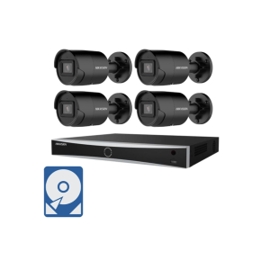Hikvision Videoüberwachung-Set mit 4x 4K Bullet Kameras und 8 Kanal Netzwerkrekorder