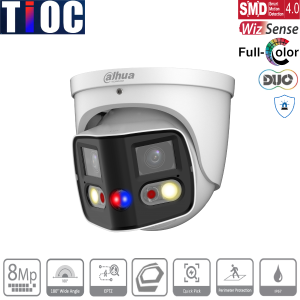 Dahua IPC-PDW3849-A180-E2-AS-PV-0280B Dual Turret Kamera 2x4MP weiß