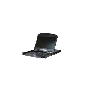 ATEN CL3108NX KVM-Switch, 18,5Zoll TFT, VGA, PS/2-USB, 8 Port, DE-Layout