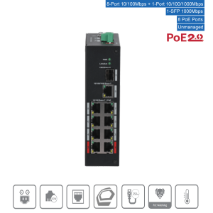 Dahua PFS3110-8ET-96-V2 PoE Switch