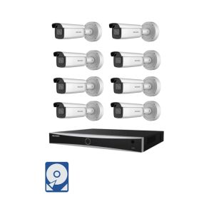 Hikvision Videoüberwachung-Set mit 8x 4K AcuSense IP Bullet Kameras und 8Kanal AcuSense Netzwerkrekorder