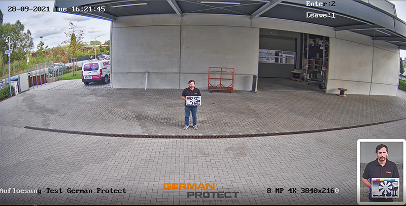 Personenidentifizierung mit einer 4K Überwachungskamera