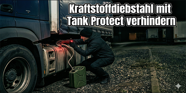 Kraftstoffdiebstahl LKW verhindern mit Tankdeckel Alarm