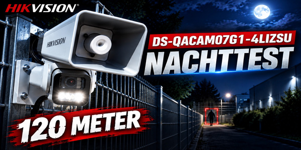 Hikvision Kamera DS-QACAM07G1-4LIZSU im German Protect Nachttest