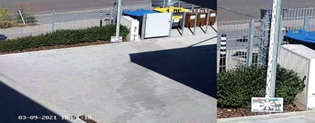 <p><span style="font-size: 11pt;"><strong>12mm Brennweite /4 Megapixel Auflösung                                                                            Entfernung 22 Meter</strong></span></p>